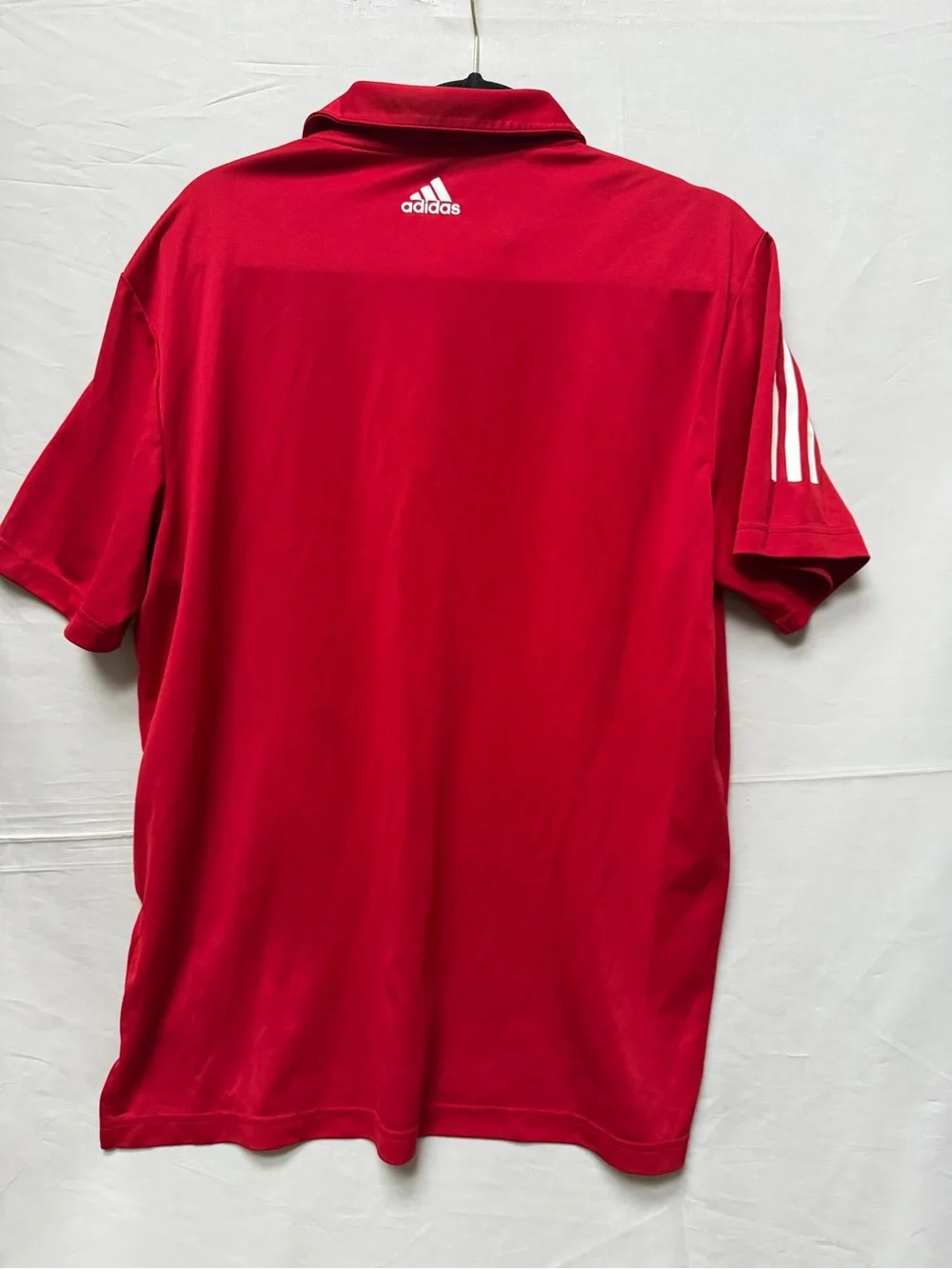 adidas Red Short-Sleeve Polo with 'R' Chest Patch